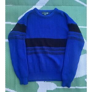 Vintage Knights of the Round Table Blue Chunky Knit Sweater – Size L